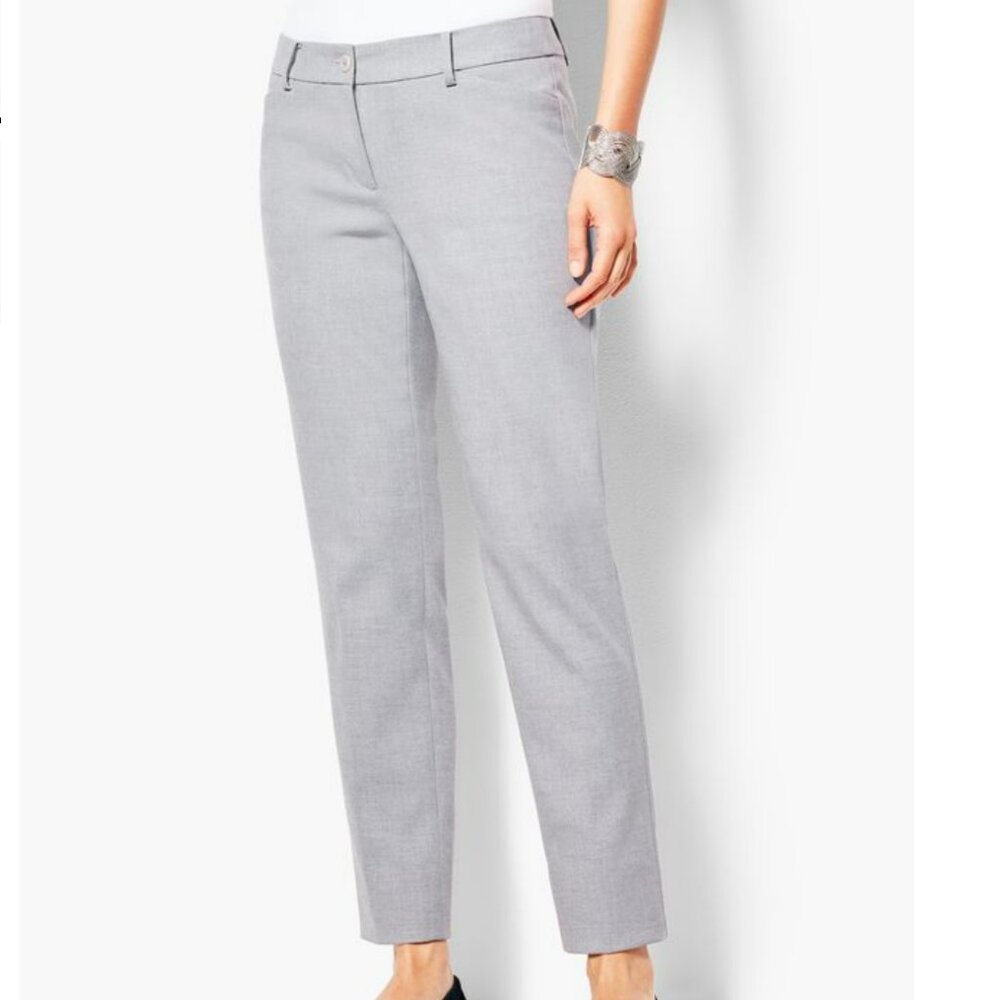 Talbots Hampshire Gray Ankle Pants Size 10 Petite